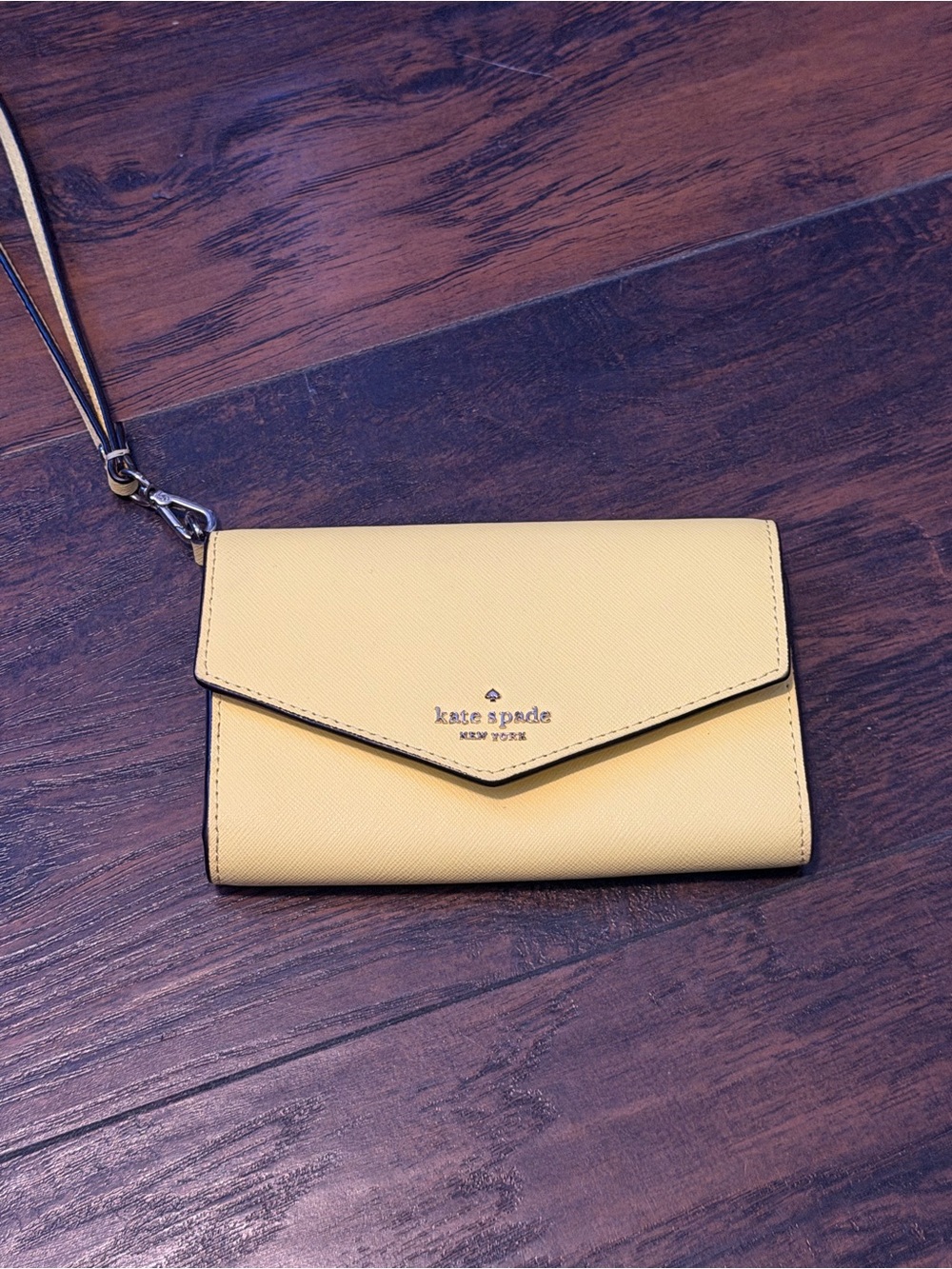 kate spade Yellow Envelope Wristlet Clutch with Strap